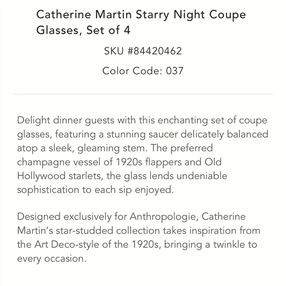Catherine Martin x Anthropologie wine glass - Picture 5 of 9